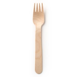 Susty Party Supplies SPWFRK-100CT Wooden Fork (100 Pack), Wood