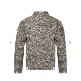 The Hideout Clothing Hideout Clothing Co. Animal print Denim Jacket Size L Men's "Frosty Tropics" NWT