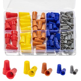 Secmity 122 Pcs Wire Connectors Nuts Assortment Kit, 5 Size Colorful Electric Wire Caps Electrical Twist Wiring Splice Screw Caps for Quick Connection