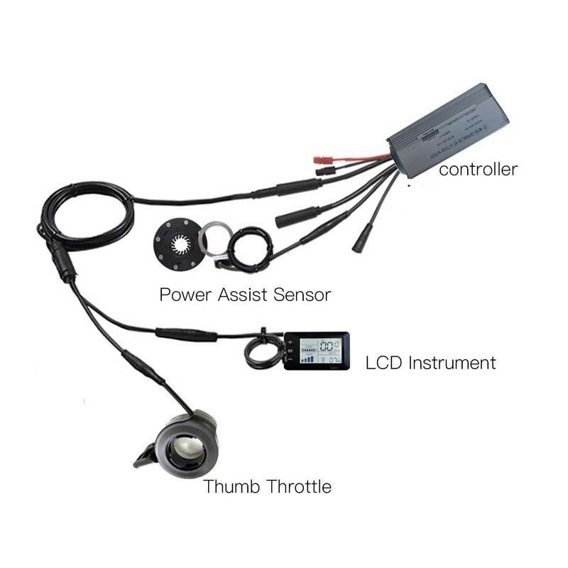 Electric Bike Motor Controller 22A Electric Bicycle Modification Kit with