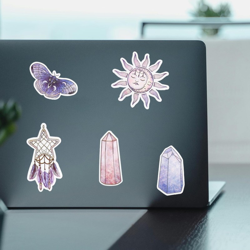 Luckious 100 PCS Iridescent Magic Moon Graffiti Stickers Waterproof Decorative