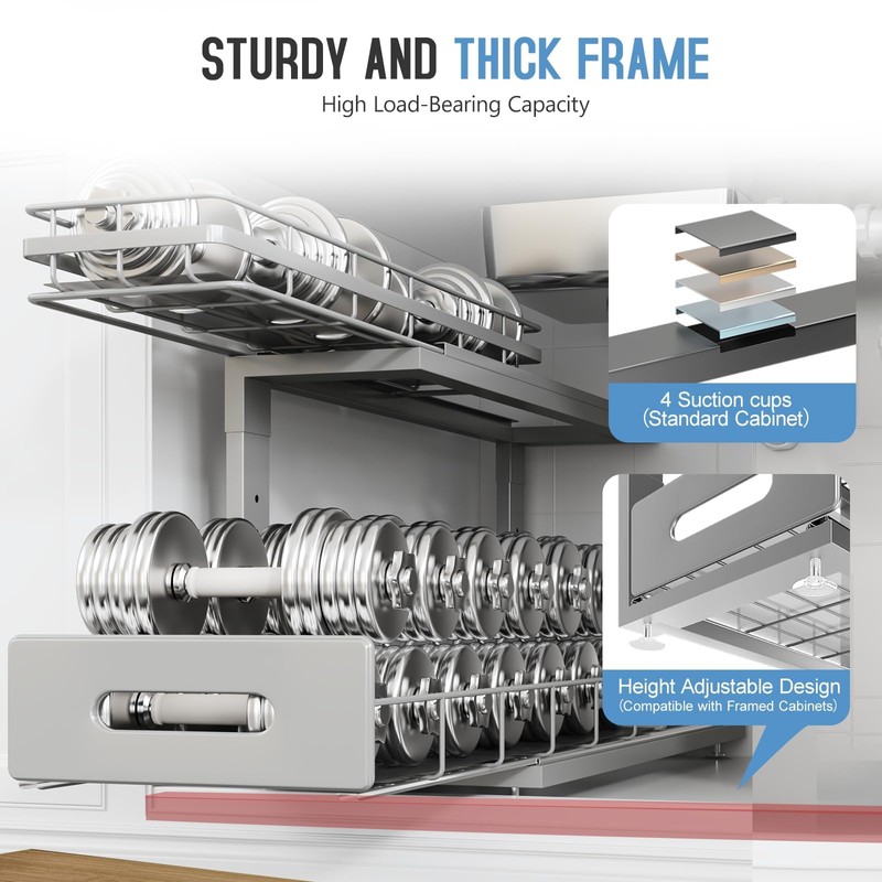 Biboraya 2 Pack 21 in Depth Pull Out Cabinet Storage