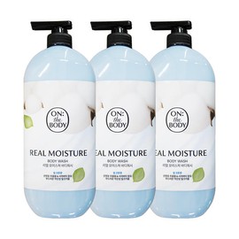 LG 엘지 온더바디 리얼 모이스처 바디워시 웜 코튼향 900g 3개 샤워 LG On The Body Real Moisture Body Wash Warm Cotton Scent 900g 3pcs Shower
