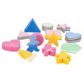 Hygloss Compressed Sponges for Crafts - 12 Pack 2” People-Shaped Sponges - Expanding Paint Sponge Shapes for Kids - Art Sponges for Painting, DIY Crafts, Sensory Water Play & More - Assorted Colors