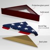 ANLEY Solid Wood Memorial Flag Display Case with Base -