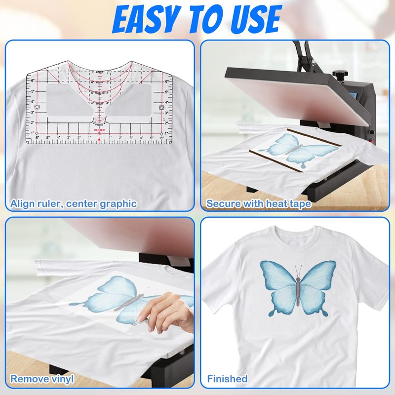 Tshirt Ruler Guide for Vinyl Alignment,T Shirt Ruler to Center