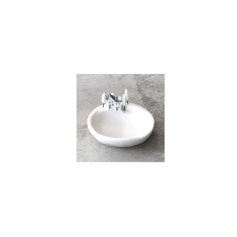 East of India Little Houses on the Bowl Decorative Small