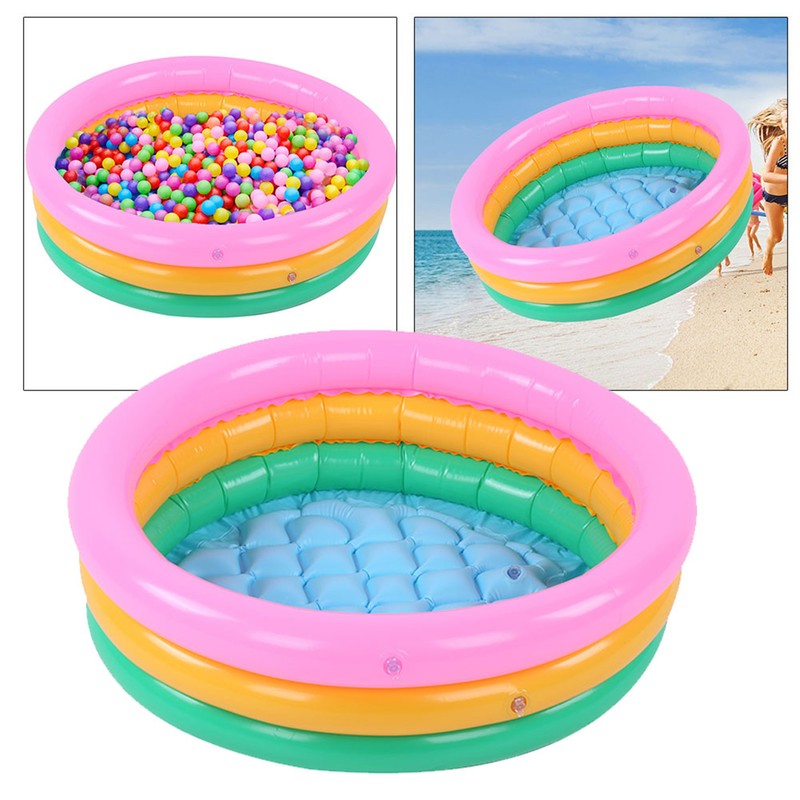 Children Soft Inflatable Swimming Pool Kids Boy Round Shape Bright