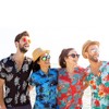 Jeyiour 4 Pcs Mens Hawaiian Shirts Unisex Tropical Short Sleeve
