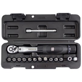 1/4 Inch Torque Wrench and Socket Wrench Set 15 Pieces with 2-24 Nm for Bicycle, Motorcycle etc. Torque Wrench Small Tim Torque Pro Tool Set by BIKE BROZ