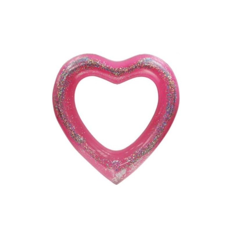 High Five Inflatable Glitter Filled Heart - Pool Float Inflatable