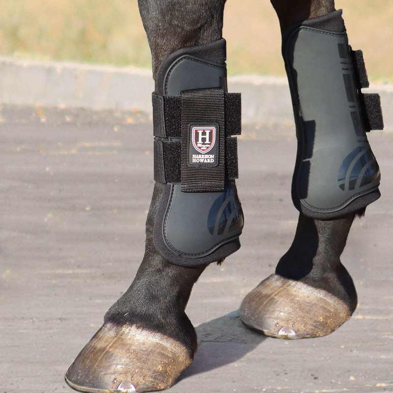 Harrison Howard Horse Tendon Boots Open Front/Fetlock Boot for Horse