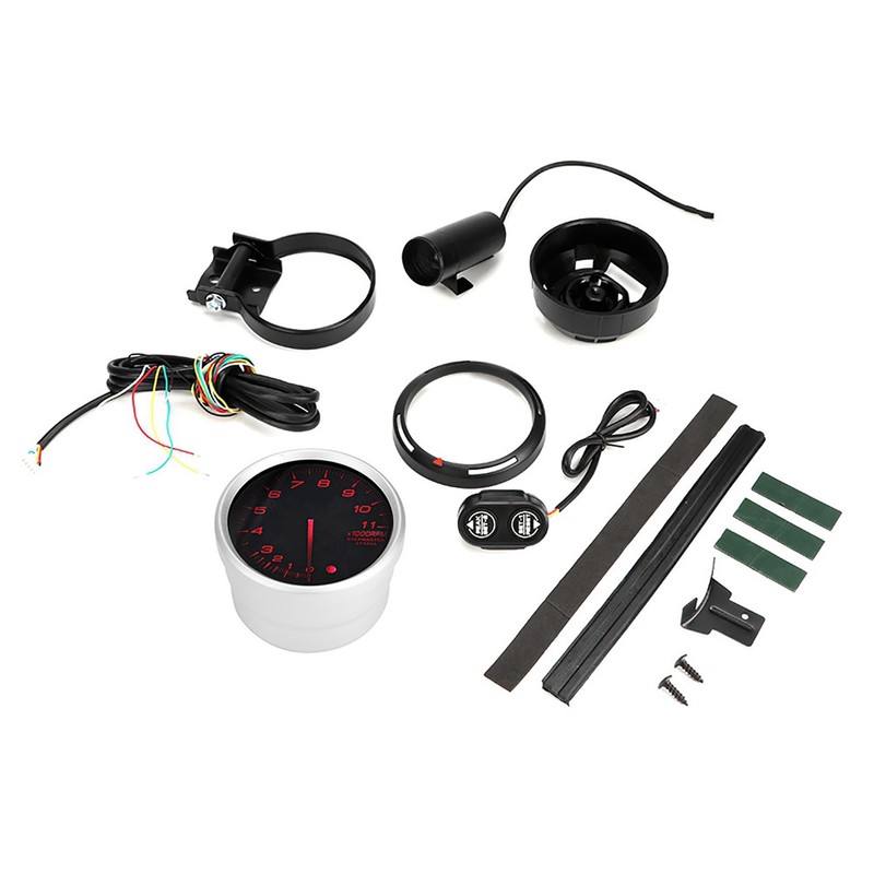 12 V 80mm 3.75in Tachometer Modified LED 11000 RPM Speed