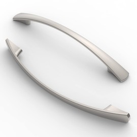 FURNIWARE Pack of 10 Handles, 128 mm Hole Spacing, Furniture Handles, Cabinet Handles, Kitchen Handles, Furniture Drawer Handles, Handles for Kitchen Cabinets, Cupboards, Drawer Handles, Brushed Satin