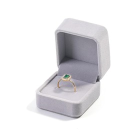 Small Single Velvet Ring Box,1Pc Gray Velvet Ring Box Engagement Ring Box,Velvet Single Ring Box,Velvet Jewelry Gift Box Ring Box Grey Single Ring Box,Velvet Jewelry Box Ring Gift Box Single Ring Box