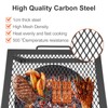 Odoland Folding Campfire Grill, Heavy Duty Steel Mesh Grate with