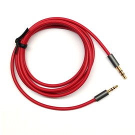 Red 6ft Gold Plated Design 3.5mm Male to 2.5mm Male Car Auxiliary Audio cable Cord headphone connect cable for Apple, Android Smartphone, Tablet and MP3 Player