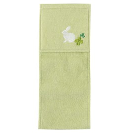 Senko Rabbit Paper Holder Cover Green Lucky Embroidered with Paper Stock Storage 63709