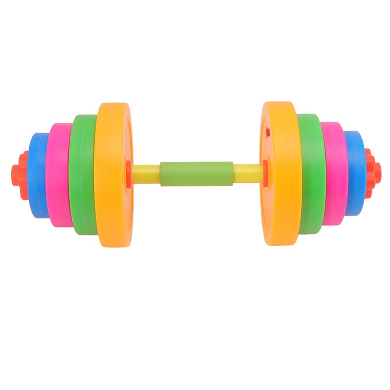 Adjustable Dumbbell Toy Plastic Fitness Weight Lifting Dumbbell for Kids