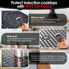 KitchenRaku Checkered Large Induction Cooktop Protector Mat with Plastic Bowl