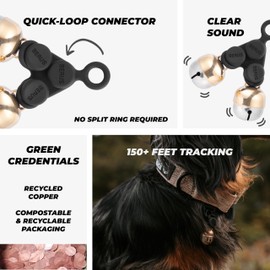 Beau's Bells V2 | Cats & Dogs Collar Bells with New Easy Release Clip | Premium Handmade - Track Your Pet, Protect Wildlife