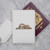 Azeeda 'Sleeping Sloth' Passport Cover & Luggage Tag Travel Set