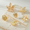 Gold Conch Shell Starfish Rings for Women Chunky Adjustable Open