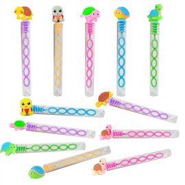 24 Packs Bulk Mini Turtle Ocean Animal Bubble Wands,School Student Summer Holiday Party Supply,Birthday Party Favors