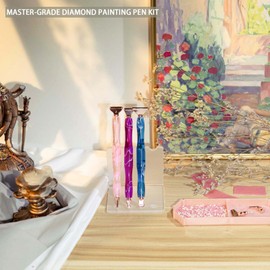 Magoog 38PCS Diamond Painting Pens Kits, Diamond Painting Accessories, Pretty Diamond Painting Pens, 8 Metal Tips and 12 Glue Clay, Rose Gold