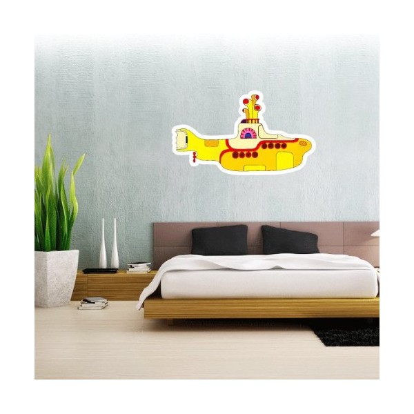 The Beatles Yellow Submarine Wall Graphic Decal Sticker 25" x 15"