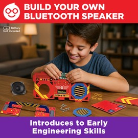 Doctor Jupiter Boombox, STEM Project DIY Bluetooth Speaker, Toy for Boys & Girls Ages 8+ | Birthday Gift Ideas for 8-9-10-11-12-13-14 Year Old Boys & Girls | Learning & Educational Kit