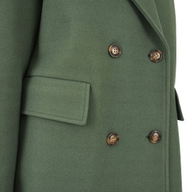 RACHEL Rachel Roy Women's DB Coat with Notch Collar, Green, Medium