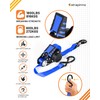 Strapinno Retractable Ratchet Straps - 1 in x 12 ft
