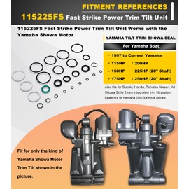 Tilt Trim Seal Kit 1997 & Up 115225FS Fast Strike Power for Yamaha Boat Power Units 115HP 150HP 175HP 200HP (Some 225HP 250HP) for Showa & 63P-43800-00-4D 64E-43822 with More O-Ring