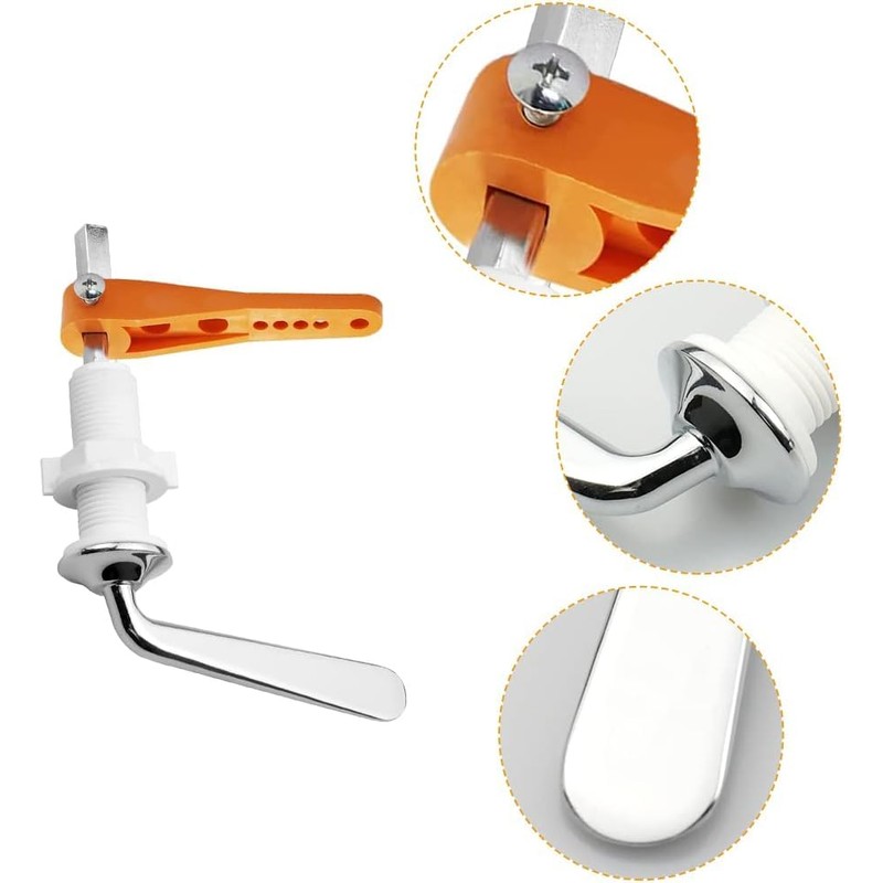 Alnicov Zinc Alloy Metal Handle, Adjustable Arm Handle for Toilet