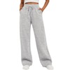 AFFOLE Womens Sweatpants Fall Clothes Grey Sweatpants Wide Straight Leg