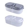Kopida 2 Pcs Food Storage Containers with Lids, Plastic Double