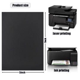 Smanzu 50 Pack 5x7 Black Cardstock Paper Blank Thick Heavyweight 92lb Card Stock for Making Invitations cards, Postcards