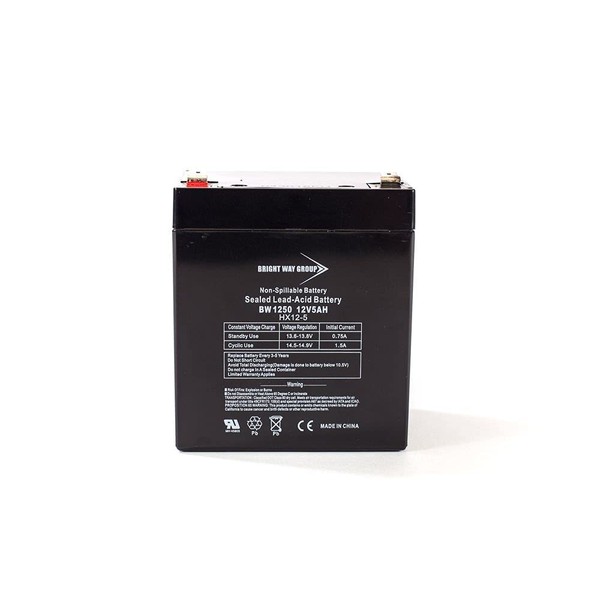 Bright Way Replacement Battery for 12V 5AH UPS Battery for