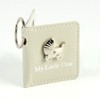 Cream Leatherette MY LITTLE ONE Baby Keyring Photo Frame Book