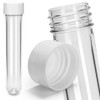 Tuuters 10x PET Plastic Test Tubes with Lid Screw Cap,