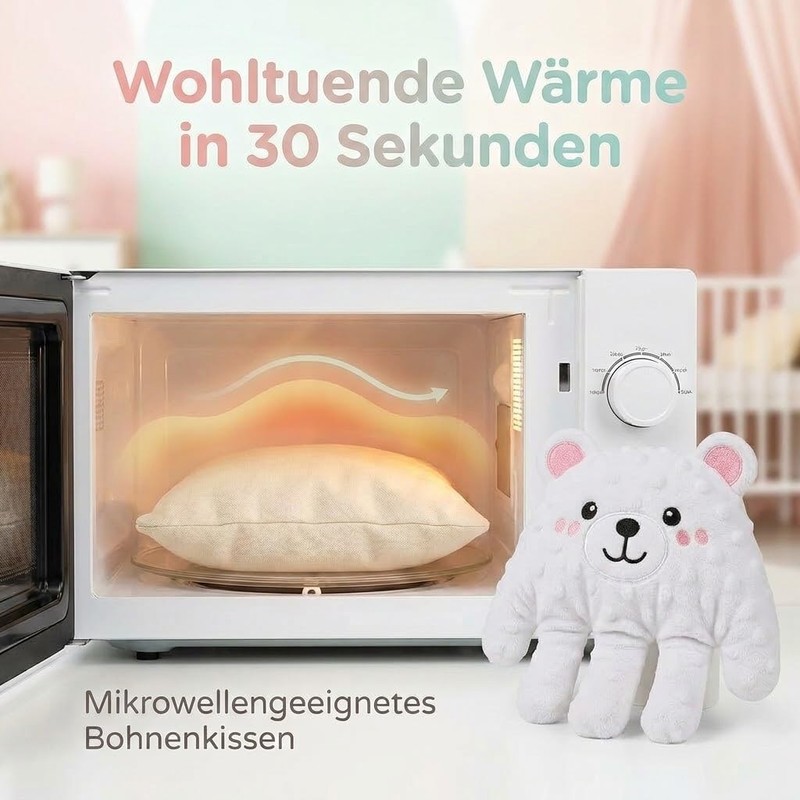 H.V. 3-in-1 White Bear, Plush Toy with Motion Function and