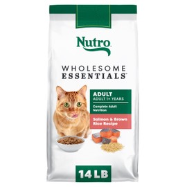 Nutro Wholesome Essentials Adult Dry Cat Food, Salmon & Brown Rice Recipe, 14 lb. Bag