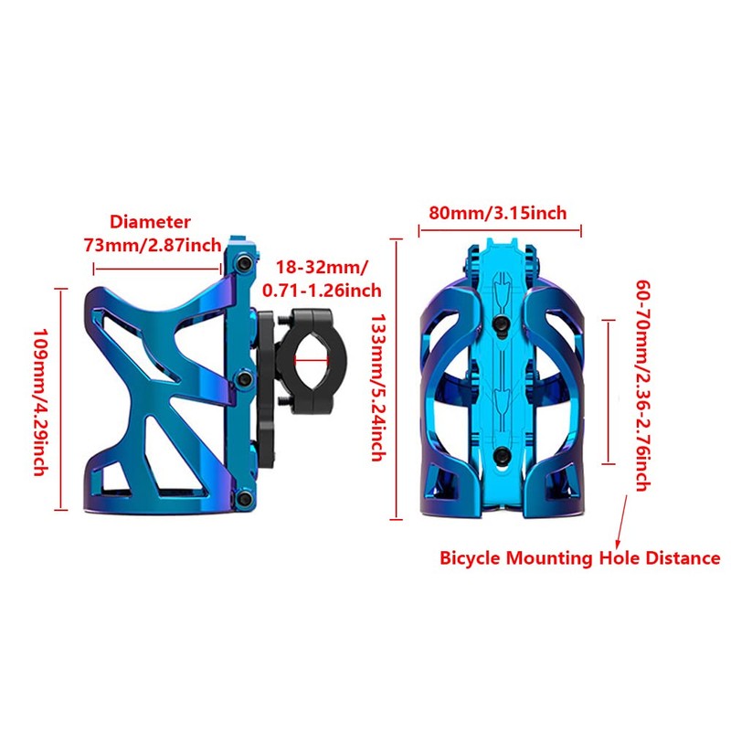 Riloer ABS Handlebar Water Cup Holder for Motorcycle Bicycle Electric