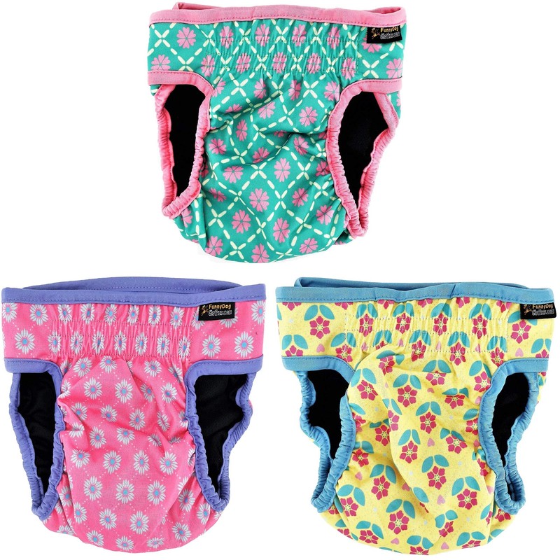 Pack of 6 Female Dog Diapers with 4 - Layers