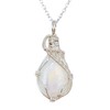 Designs by Nature Gems – Handcrafted Raw Rainbow Moonstone Pendant