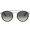 Persol PO2467S Round Sunglasses, Silver/Black/Grey Gradient, 50 mm