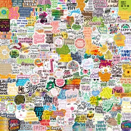 Motivational Quote Stickers, 200PCS Positive Inspirational Words Stickers, Waterproof Vinyl Laptop Trendy Aesthetic Decals for Laptop Bicycle Journaling Scrapbook, Teens and Teachers