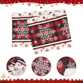 Christmas Table Runner, 72 Inches Plaid Snowflake Table Runner Christmas Theme, Holiday Table Runner Christmas Table Decor Coffee Table Runner Winter Table Runner Christmas Table Decorations Indoor