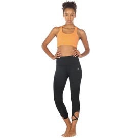 icyzone Padded Strappy Sports Bra Yoga Tops Activewear Workout Clothes for Women (M, Banana Cream)